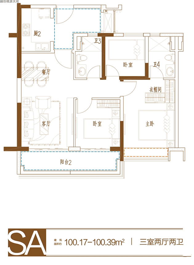 融創桃源大觀SA戶型圖
