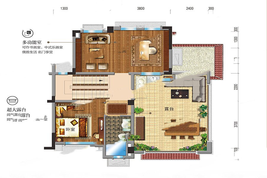 陽春碧桂園BJ240N別墅三樓 5室2廳4衛1廚 244㎡ 170.8萬元-套