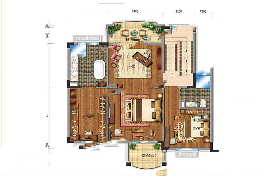 陽春碧桂園BJ260S別墅二層 5室2廳4衛1廚 260㎡ 182萬元-套