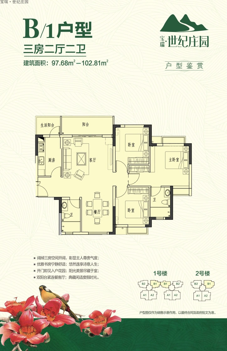 寶瑞·世紀莊園B1戶型圖